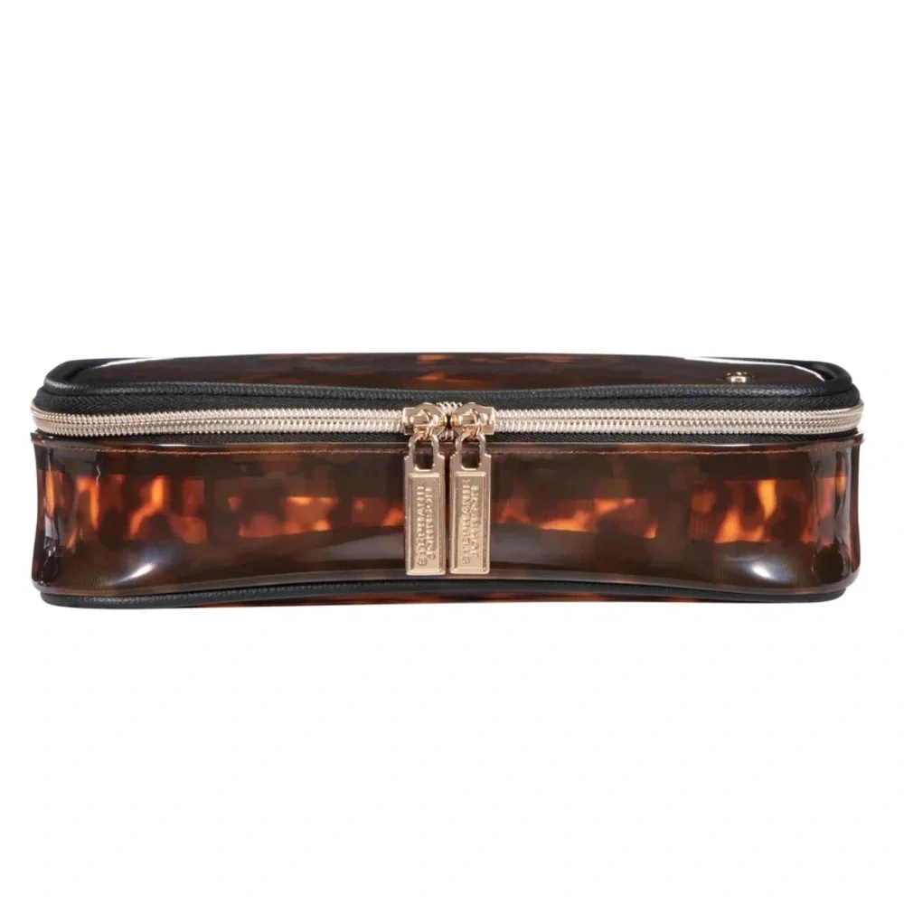 Stephanie Johnson Miami Clearly Tortoise Claire Medium Make-up Case-NWT